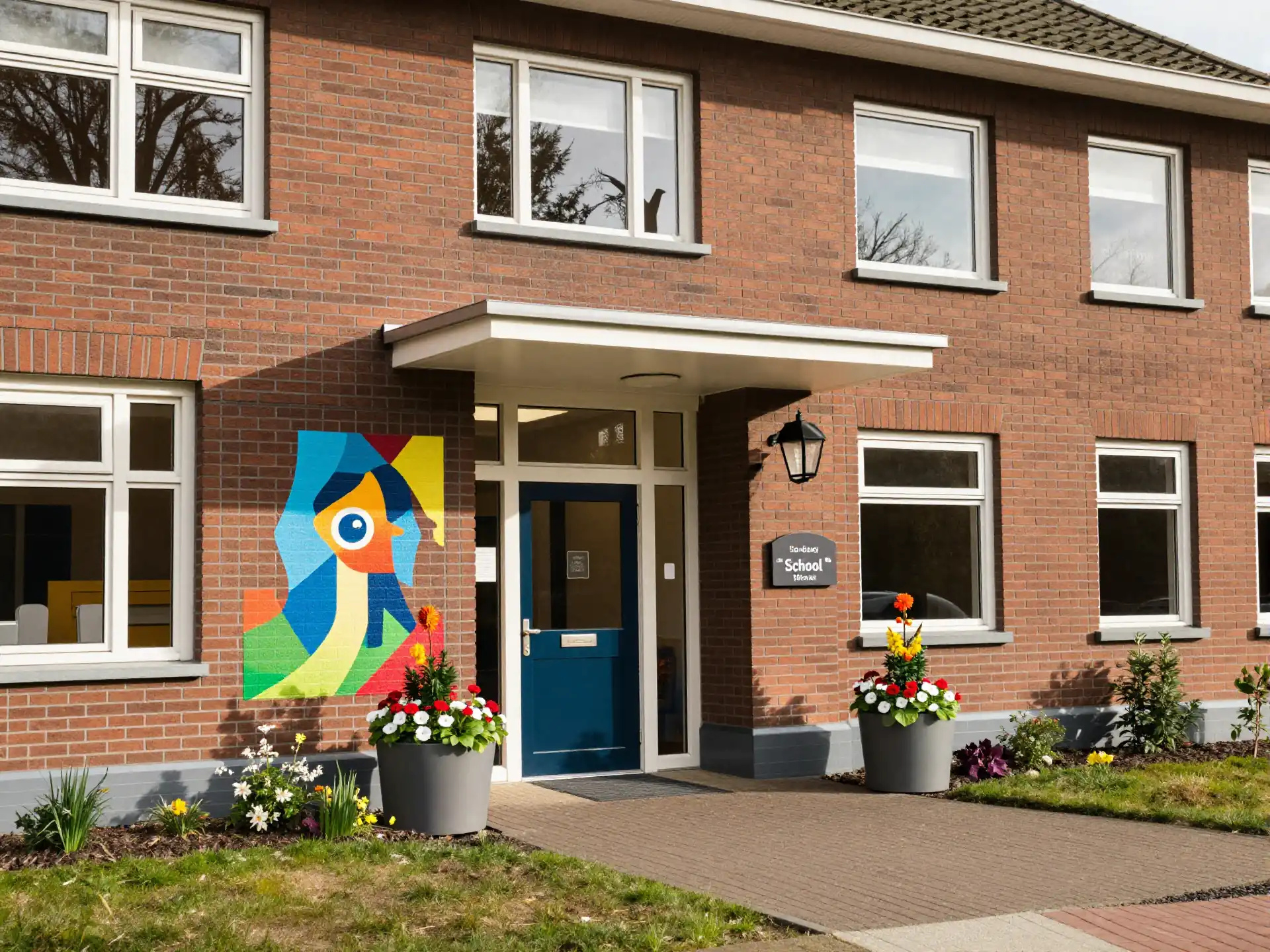 A bright Dutch primary school building